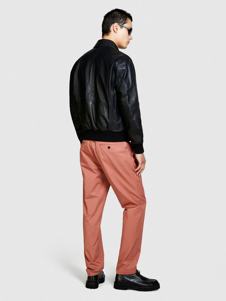 Leather jacket - men's jackets and coats - Black | Sisley image number 3